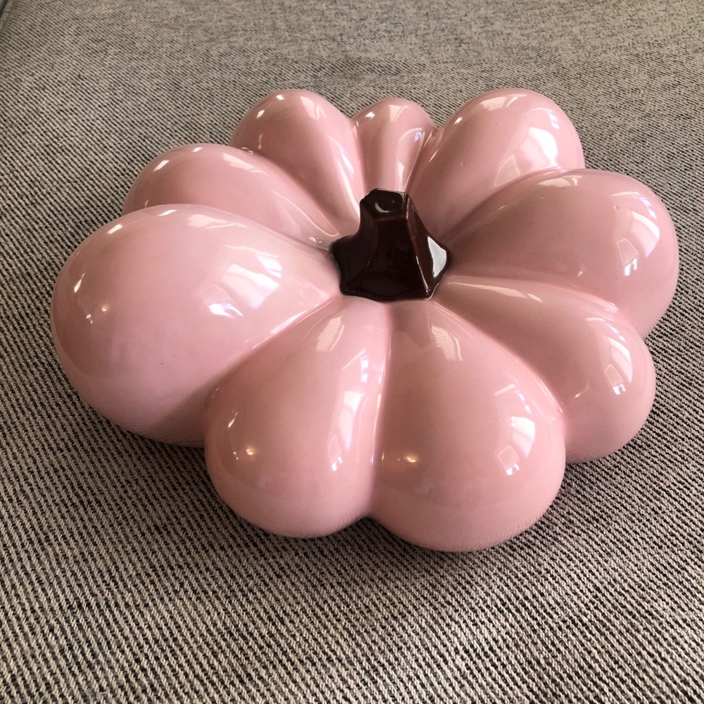 Pink Holiday Ceramic Pumpkin